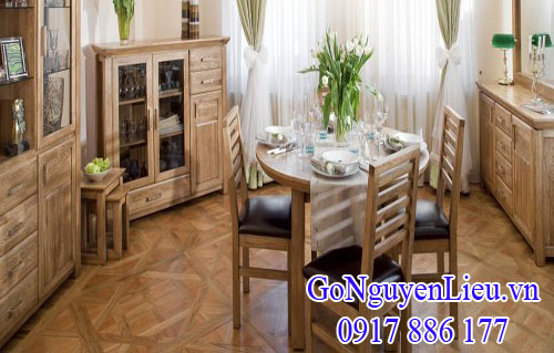 gỗ sồi (gỗ oak) làm trang trí nội thất