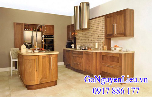 nội thất gỗ óc chó (gỗ walnut) trong nhà bếp của bạn